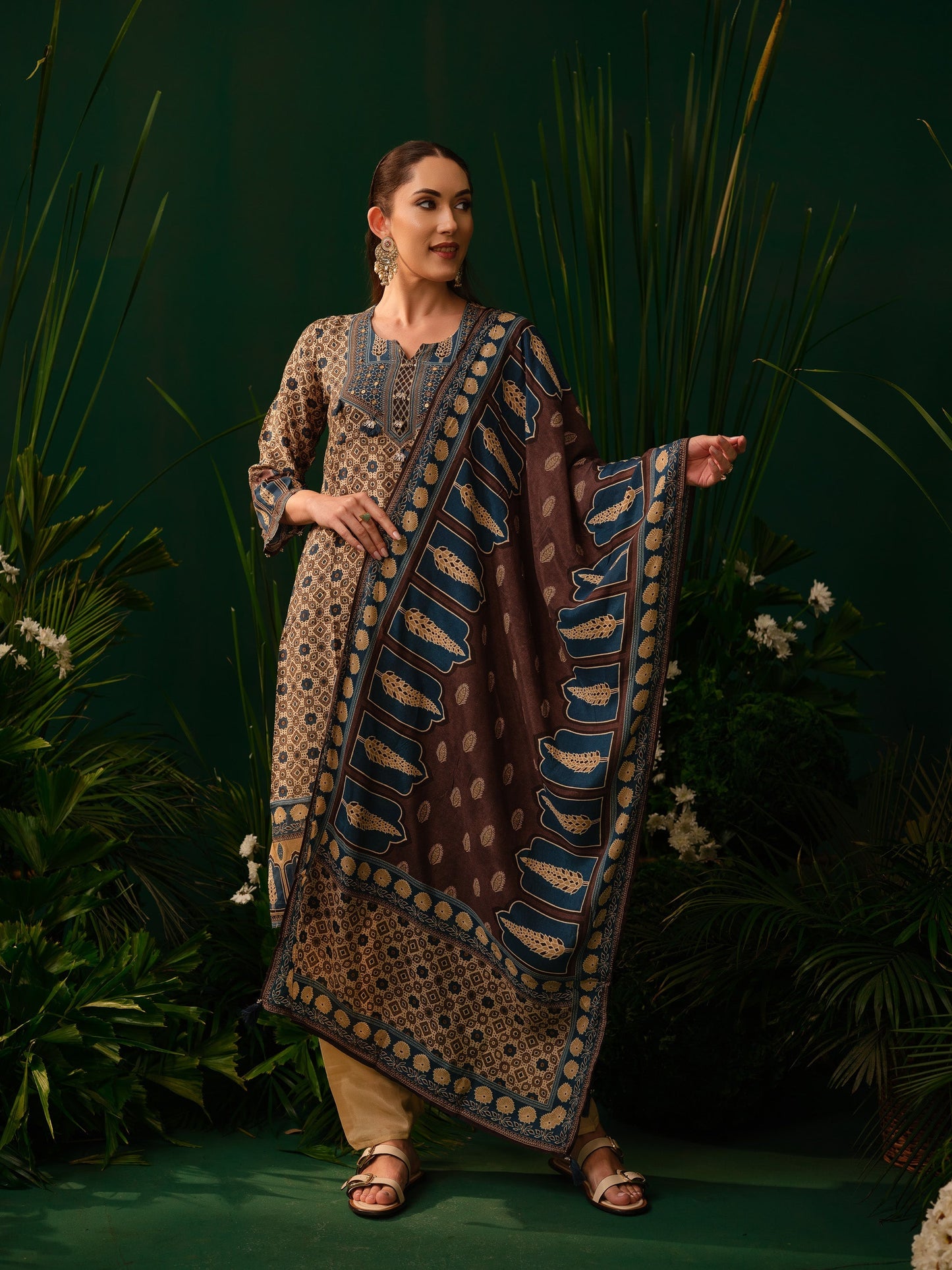 Indigo Mosaic Kurti Set