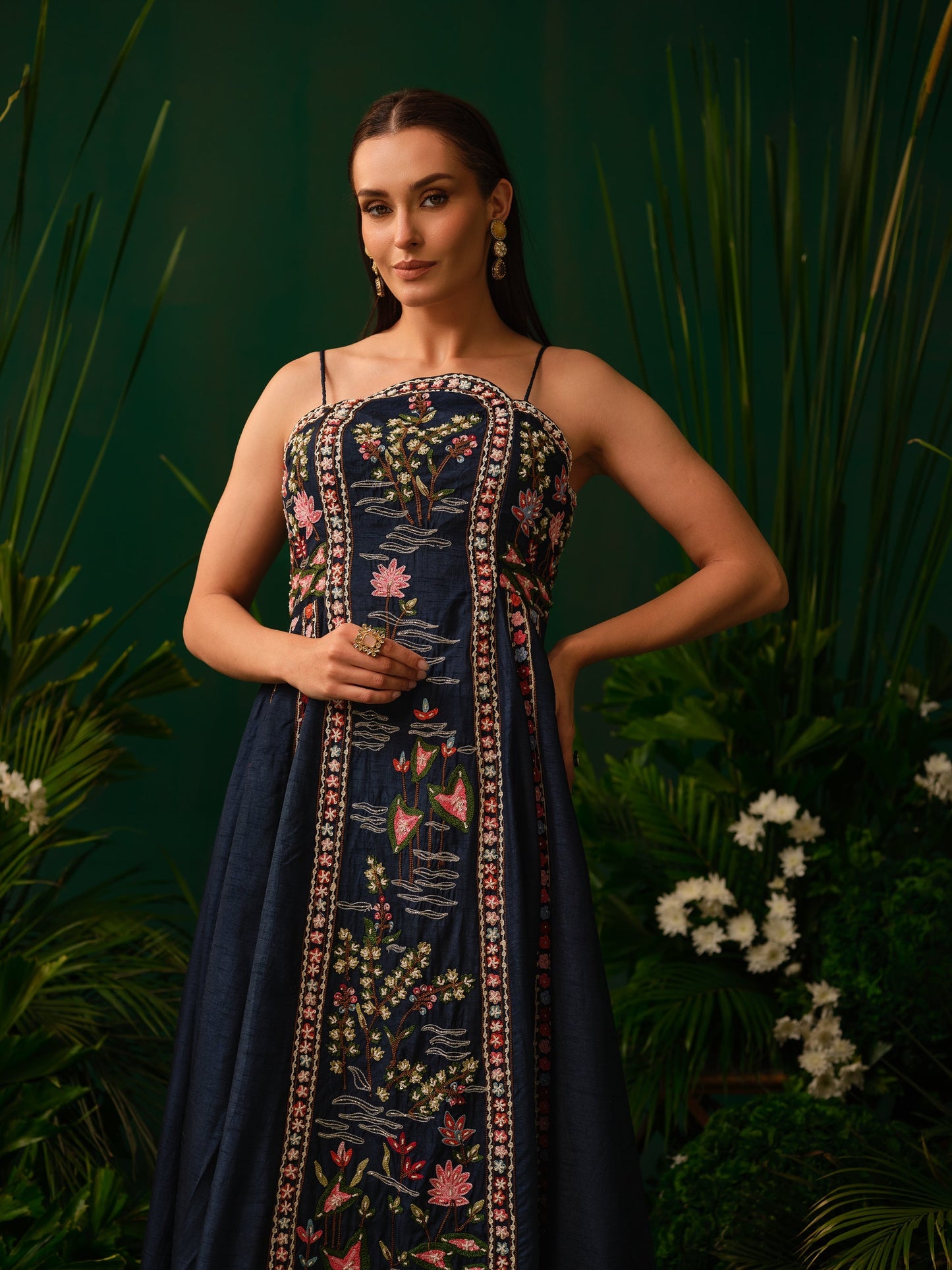 Tanya Mono Kaftan Kurti Set