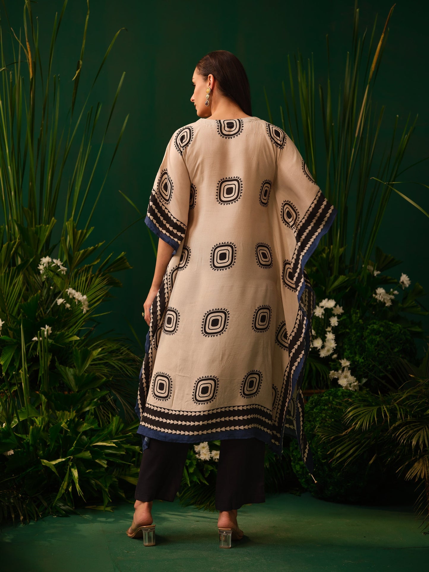 Tanya Mono Kaftan Kurti Set